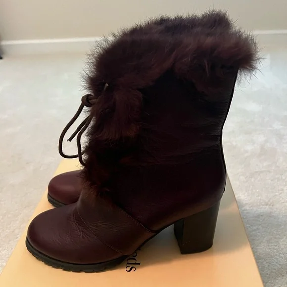 Elegant Fur-Trimmed Winter Boots - Picture 3 of 5